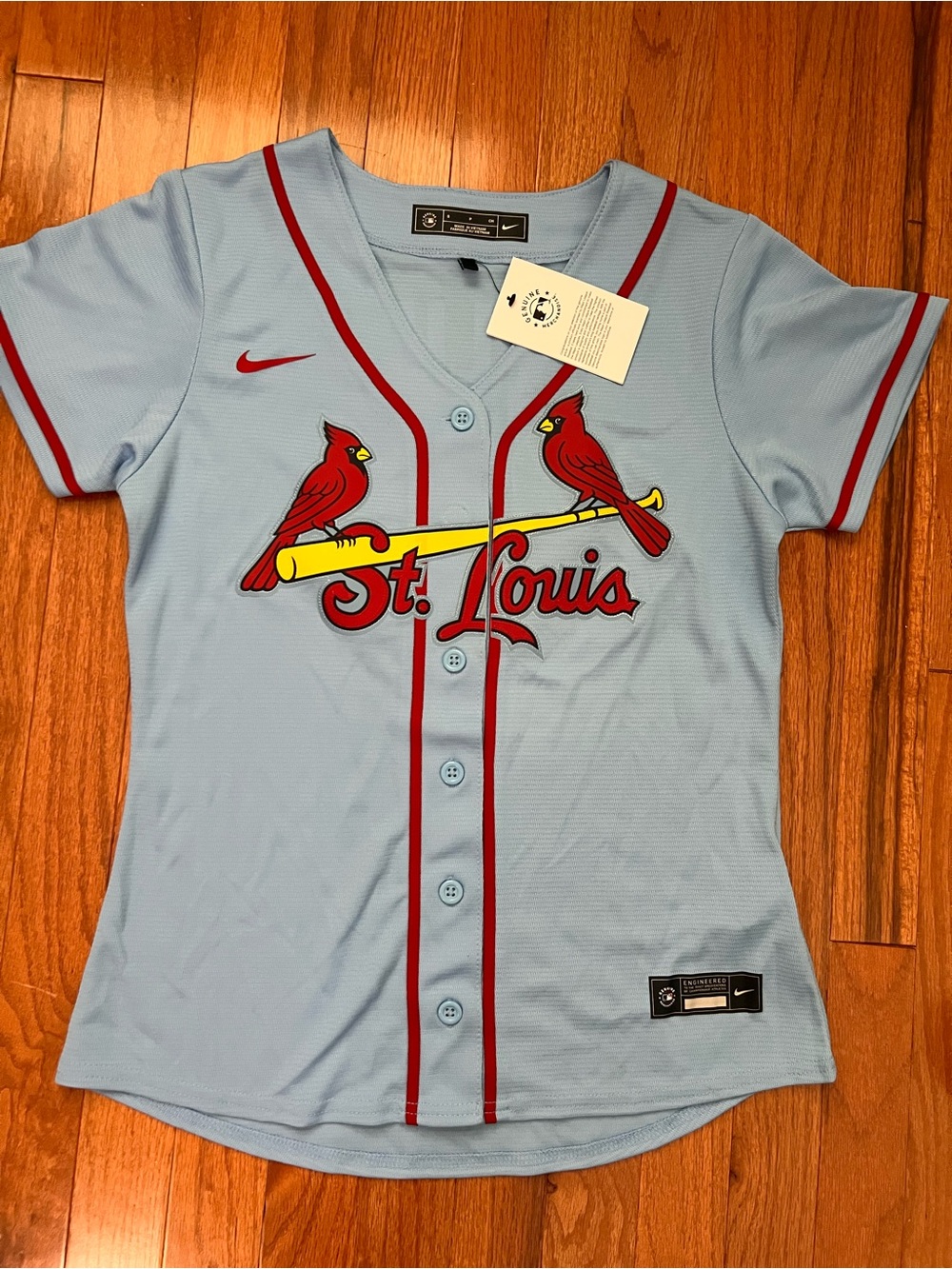 Nike Women’s St. Louis Cardinals Yadier Molina Powder Blue Jersey Size Small